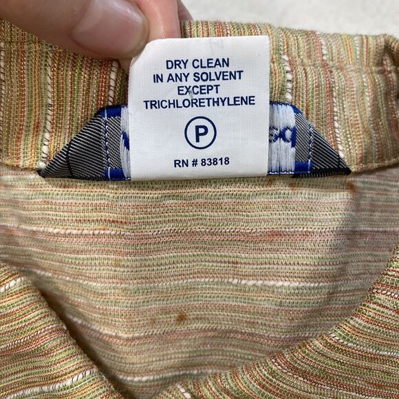 Austin Reed Gold Muted Stripe 3/4 Sleeve Button Up Shirt Women's Sz‎ 16 - Picture 8 of 8